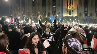 Georgia Protests Tbilisi Erupts in Violence as Tear Gas and Water Cannons Clash Outside Parliament [upl. by Philippine]