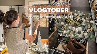 VLOGTOBER DAY 17  HOMESENSE CHRISTMAS DECOR 2024 HAUL [upl. by Eliezer]