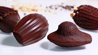 Dark Chocolate Madeleines  Many Ways To Decorate Them [upl. by Nahshun]