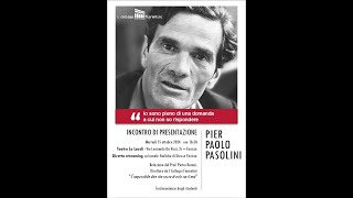 Incontro di presentazione della XXIV edizione de I Colloqui Fiorentini dedicata Pier Paolo Pasolini [upl. by Anrehs]