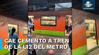 Tren de la Línea 12 del Metro queda lleno de cemento tras perforación en un túnel [upl. by Kiran200]