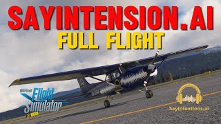 Full flight with SayIntensionsAI in VR with FS Desktop [upl. by Yzdnil]