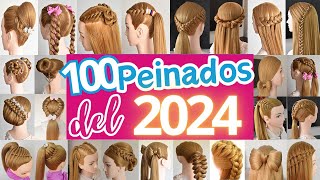 100 PEINADOS Faciles y Rapidos con Trenzas para el 2024 de Fiestas  Niñas  Graduacion [upl. by Acacia]