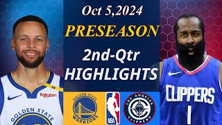 Golden State Warriors vs LA Clippers Game Highlights 2ND Oct 52024  NBA TODAY  NBA HIGHLIGHTS [upl. by Aninahs166]