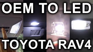 Toyota RAV4 20192021 Interior OEM Lights LED Upgrade [upl. by Adias]