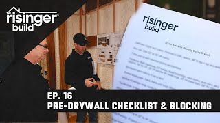 The Risinger Build Ep16  PreDrywall Checklist amp Blocking [upl. by Nnaoj854]