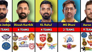 Top Cricketers With How Many TEAMS They Played For in IPL [upl. by Adyahs]