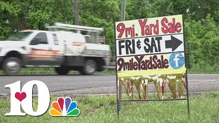 9mile yard sale opens in North Knox County [upl. by Nhar]