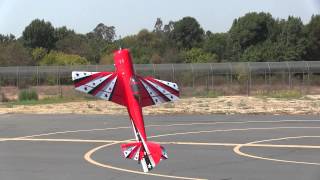 Yak55 26 Aerobeez Scale Aerobatic RC Airplane Flight [upl. by Ecylla]