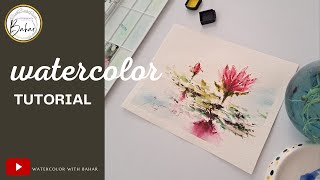 Painting Water Lilies With Watercolor  Watercolor Tutorial For Beginners [upl. by Tito591]