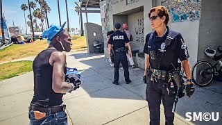 Police Respond to Loitering Complaint at Venice Beach Public Restrooms [upl. by Emilia]