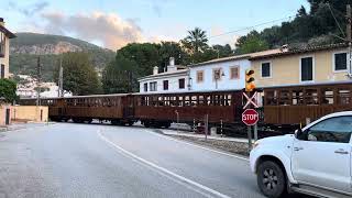 Deactivates Early Bunyola Station Railway Crossing Mallorca Saturday 04112023 [upl. by Massiw]