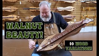 Beautiful Folkcraft® Custom Baritone Dulcimer  Walnut Back Sides Top  Racing Stripes And More [upl. by Ynnig362]