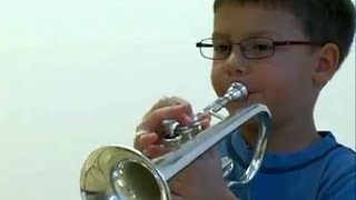 6 year old trumpet kid playing Handel [upl. by Victor]