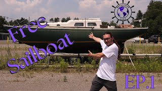 Free 30 sailboat  Storage unit 1969 Alberg 30 EP1 [upl. by Ahseya]