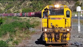 Kiwirail in Action by Drone  736 crosses G25 [upl. by Hoffarth]