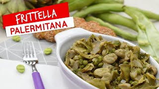 Frittella palermitana con carciofi fave e piselli  Ricetta Frittedda palermitana [upl. by Haymes]