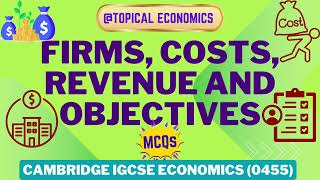 Firms costs revenue and objectives MCQs  SOLVED PAST PAPER QUESTIONS  topicaleconomics igcse [upl. by Hildegarde]