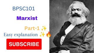 MARXIST  BA POLITICAL SCIENCE HONOURS BPSC101 UNIT 4 PART 1 [upl. by Eintrok]