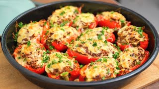 Фаршированные перцы поновомуОчень вкусный и простой рецепт фаршированного перца с фаршем в духовке [upl. by Duck]