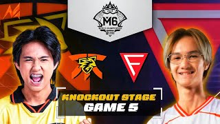 FNATIC ONIC PH vs FALCON ESPORTS GAME 5  M6 KNOCKOUT STAGE DAY 2 [upl. by Ocihc]