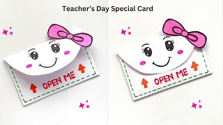 Teachers day greeting card making ideas  Teachers day greeting card  DIY Teachers day card idea [upl. by Eibbil]