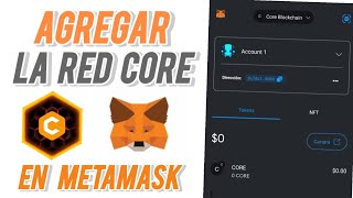 Agregar Red de CORE en la BILLETERA de METAMASK core metamask openex oex agregar halving [upl. by Yoshiko]