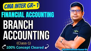 Branch Accounting Class 1  Financial Accounting CMA Inter Gr1  By CA CMA Santosh Kumar [upl. by Starbuck]