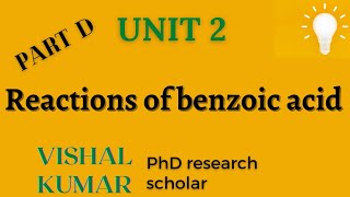 Important reactions of benzoic acid bpharm3rdsem benzoicacid TheChemiSterian [upl. by Ecinerev]