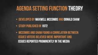 The Agenda Setting Function Theory  Media in Minutes  Episode 3 [upl. by Erdried]