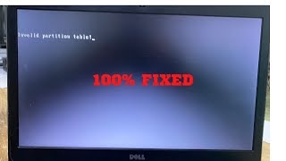 Invalid Partition Table Fixed 100 [upl. by Lachish]