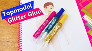 Topmodel malen mit GLITZER KLEBER Geht das echt DIY Kleber Experiment  Glitzer Kleid [upl. by Rachele]