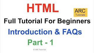 HTML Tutorial For Beginners  Part 1  HTML Full Course Tutorial  HTML For Beginners [upl. by Fariss]