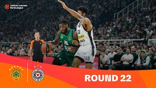 PanathinaikosPartizan  Round 22 Highlights  202324 Turkish Airlines EuroLeague [upl. by Ayhay]