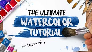 The ultimate WATERCOLOUR TUTORIAL  For beginners  Drawlikeasir [upl. by Yht]