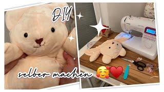 Teddy nähen sew a teddybear Stofftiere selber machen einfache Anleitung für Anfänger 7093 Simplicity [upl. by Jarita]