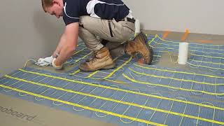 How to Install Thermonet Underfloor Heating Mat System [upl. by Vernen]