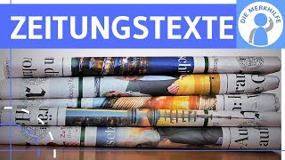 Typen von Zeitungstexten  Meldung Bericht Reportage Kommentar  Texte unterscheiden amp schreiben [upl. by Ashlin]