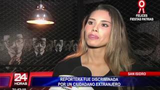 San Isidro reportera fue discriminada por ciudadano extranjero [upl. by Elohcin220]