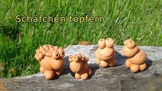 Töpfern für Anfänger  Schäfchen töpfern [upl. by Aihseuqram]