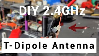 DIY 24Ghz TDipole Immortal T FPV radio control antenna for drone [upl. by Naihtsirc613]