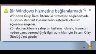 Bir Windows hizmetine bağlanılamadı hatası çözümü \u00100 Sesli anlatım [upl. by Kelson]