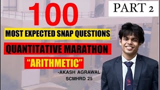 TOP 100 MOST EXPECTED SNAP QUESTIONS  ARITHMETIC  PART 2 [upl. by Solnit439]