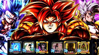 ULTRA SSJ4 GOGETA BEST TEAMS amp EQUIPMENTS  Dragon Ball Legends [upl. by Rinna]