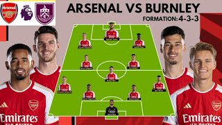 🚨 agreed ✅ Arsenal Vs Burnley 🔴⚽️ Declan Rice Gabriel amp Starts🔥 [upl. by Yentnuoc]