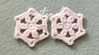 Mini hexágono tejido a crochet paso a paso  motivos tejidos a crochet ￼￼Crochetting [upl. by Nickolai45]