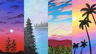 33 Easy Acrylic Painting Ideas for Beginners  2023 Mega Compilation [upl. by Tica399]