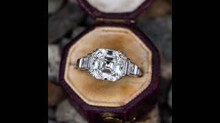 Asscher Cut Diamond Engagement Ring 368ct HVS1 GIA [upl. by Vez]