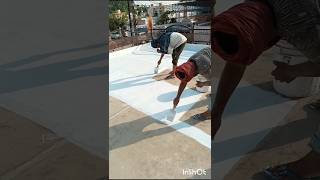 Water proofing treatment on terrace waterproofing wallpainting viralshort [upl. by Aihsoek]