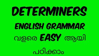 Determiners  English Grammar  മലയാളത്തില്‍ Aksharappura [upl. by Seve]